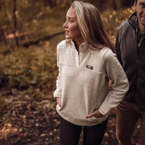 LL Bean Sweater Fleece Pullover in Sailcloth - Picture 7 of 7